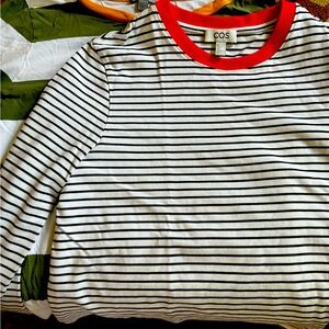 COS long sleeve striped t shirts. Size L GUC